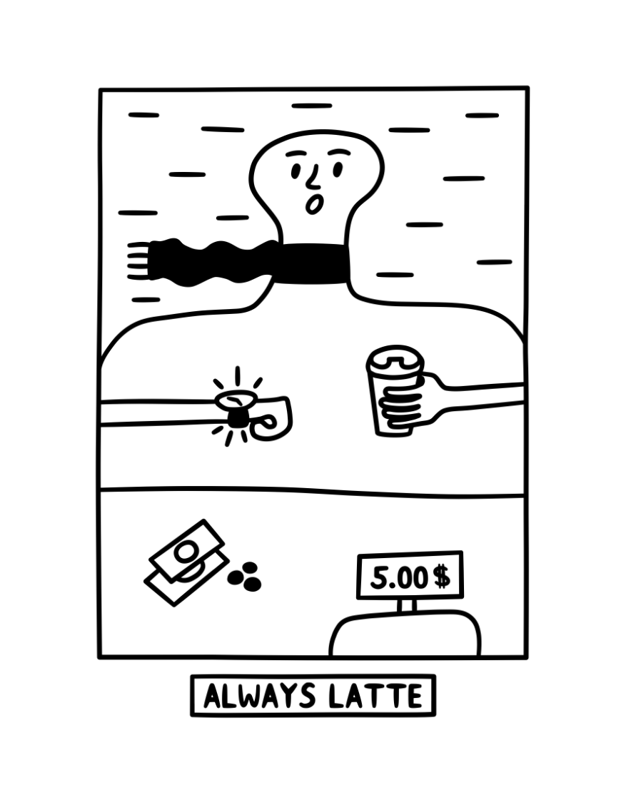 ALWAYS LATTE | Kaffee T-Shirt