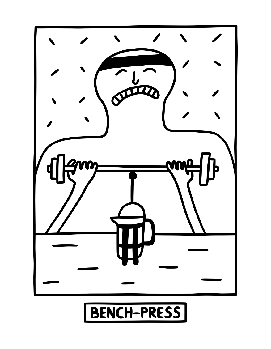 BENCH-PRESS | Kaffee T-Shirt