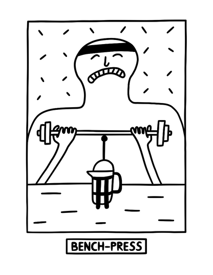 BENCH-PRESS | Kaffee T-Shirt